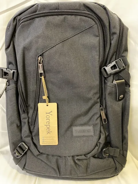 Yorepek slim laptop backpack anti theft w/ usb charging port fits 15.6” laptop