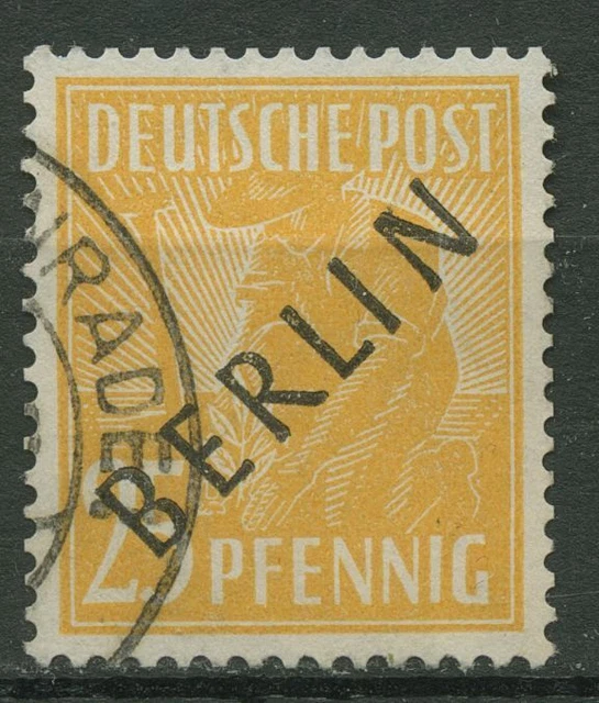 Berlin 1948 Schwarzaufdruck 10 gestempelt geprüft