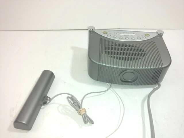Atomicall réveil radio Sangean argent tuner numérique écran LCD FM Aux RCR2 2