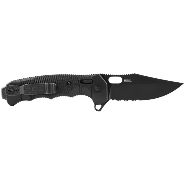 SOG Knives SEAL XR Black GRN Black Serrated S35VN Steel 12-21-05-57 2