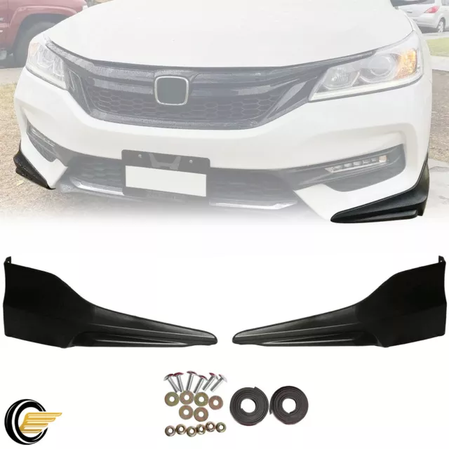 Fits 16 17 Accord 4dr Sedan HFP OE Style Front Bumper Lip Splitter Apron Spoiler