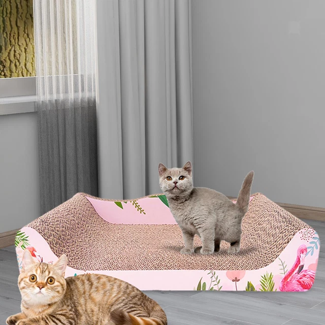 Chats Scratcher Cardboard Lounge Kitty House Mat Training Toy Cat Scratch