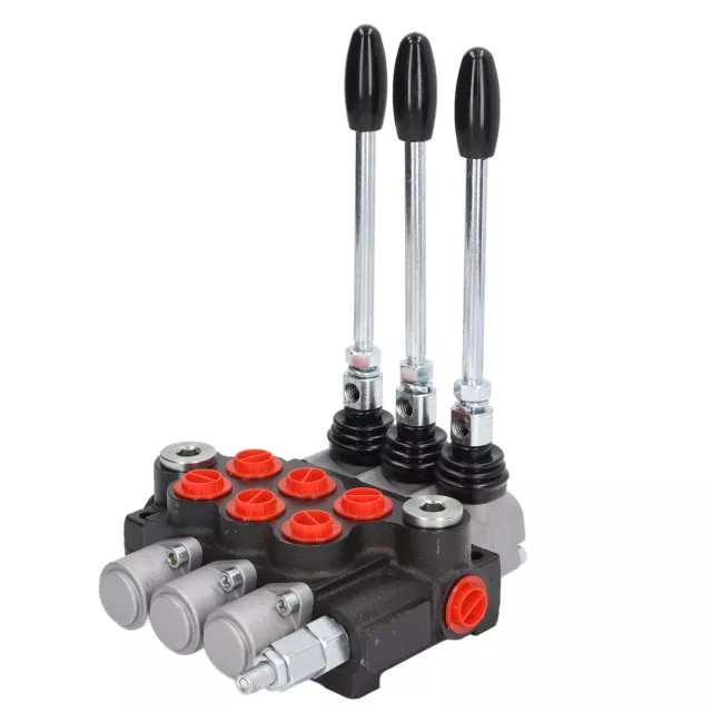 3 Spool Double Acting Hydraulic Control Valve With Joystick Hydraulic