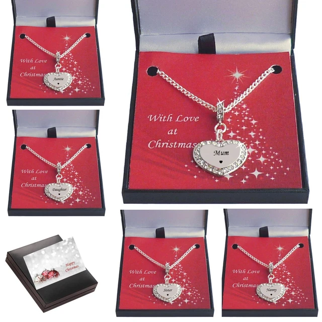 Collier Cadeau De Noël En Or Rose Avec Pendentifs (étoile, Ange, Coeur...) - Cristal - Fait Main UK
