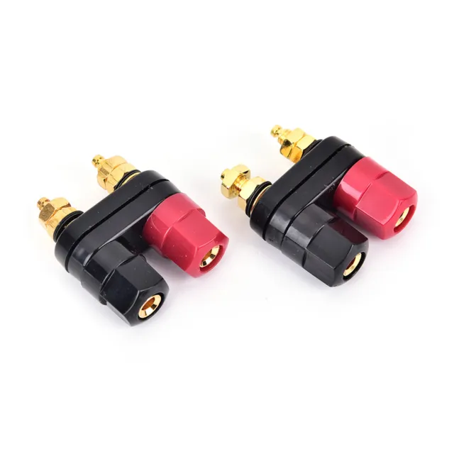 2pcs banana plugs couple terminals red black connector amplifier binding p.zy