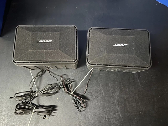 VINTAGE 1984 BOSE ROOMMATE SPEAKERS Left Right With Power Cord UNTESTED