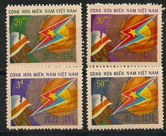 Vietnam Viet Cong 1970 Minr : 31 - 34 Mint Propaganda