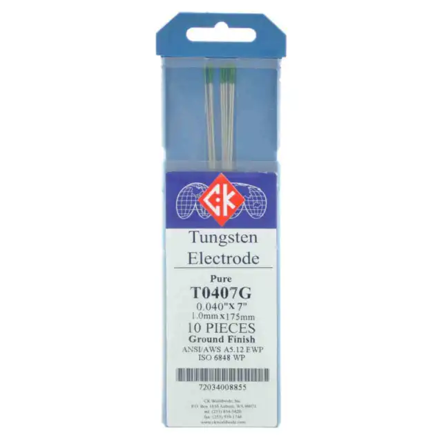CK T0407G Pure Tungsten Electrode .040" X 7" 10 pack