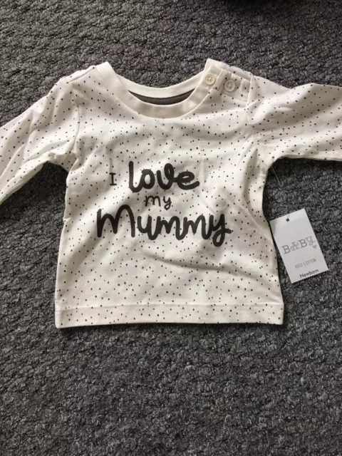 BNWT matalan newborn long sleeved mummy top