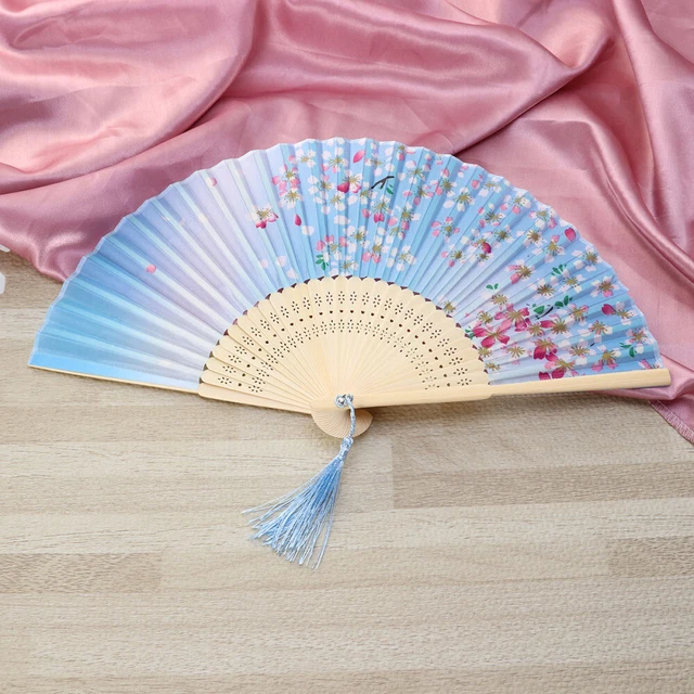 Regali da donna mascherata antica elegante ciliegio orientale ventola floreale mano
