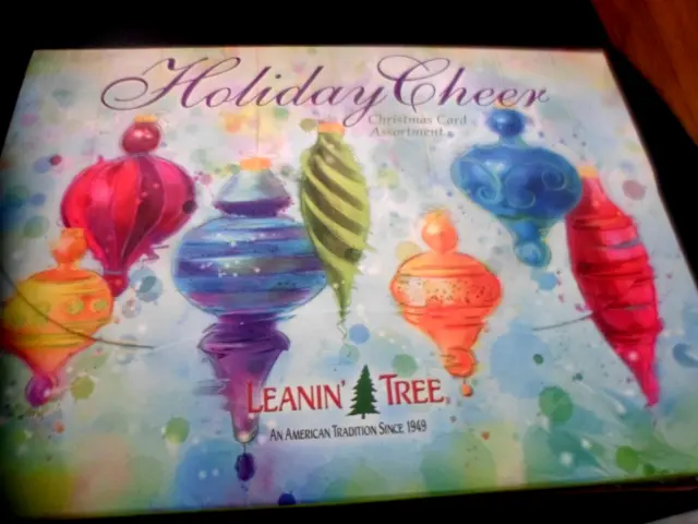 20 Leanin Tree Christmas cards New in box Holiday Cheer w designer envelopes