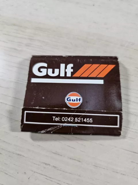 Gulf Oil Bryant & May Vintage Matchbook Cover 80s 90s - Unused