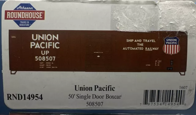 Athearn Roundhouse RND14954 50ft PS-1 Single Door Box Car ~ Union Pacific (UP)HO 3