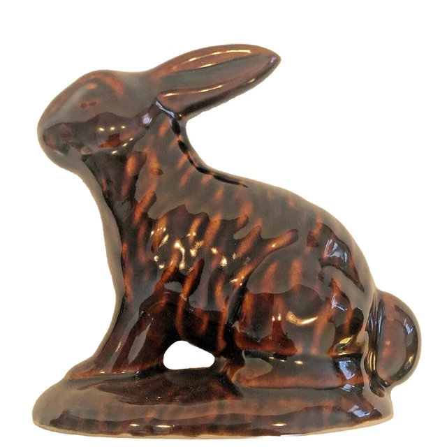 Vintage WesternWare Rabbit Bunny Figurine Stoneware Brown RARE Collectible 6"