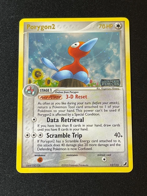 Pokemon Card - Porygon2 - Ex Unseen Forces 12/115 Reverse Holo Rare English - NM