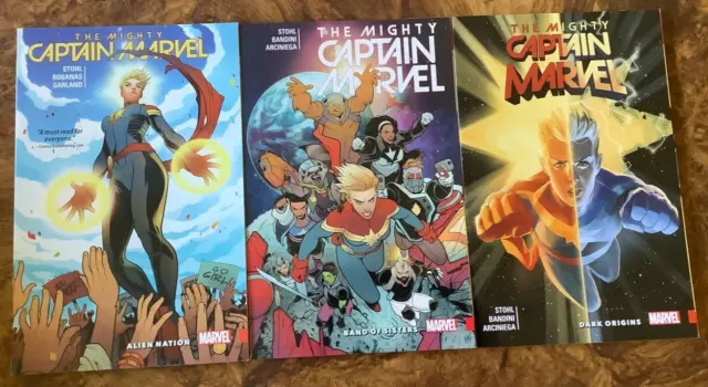 Mighty Captain Marvel Vol 1 2 3 TPB Alien Nation Band of Sisters Dark Origins