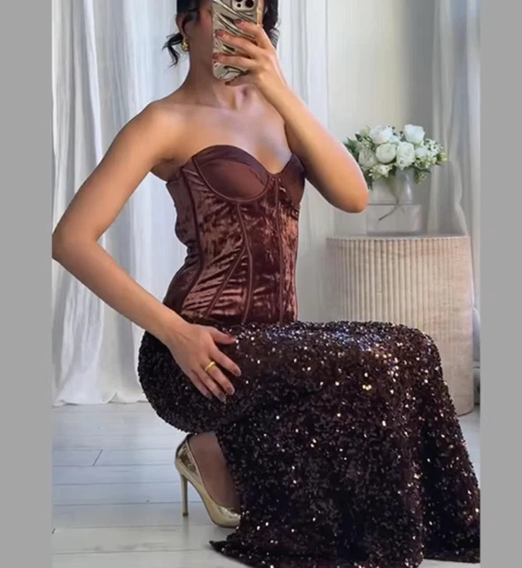 velvet corset dress zara Zara Velvet Corset Midi Dress by Zara