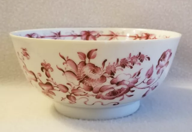 18th Century Chinese Export Porcelain Floral Decorated Slop Bowl Hand Painted