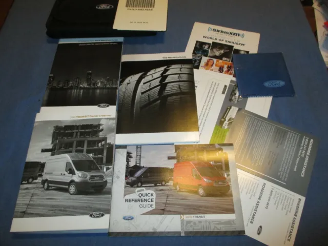 2015 Ford Transit Furgone Proprietari Manuale Set W/Custodia