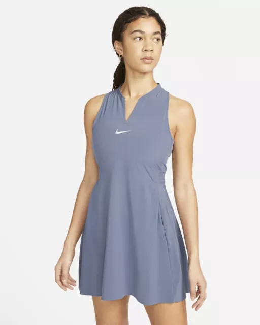 WOMENS NIKE COURT Dri-Fit Slam Tennis Dress Size M (Da4716 100) £59.99 -  PicClick UK