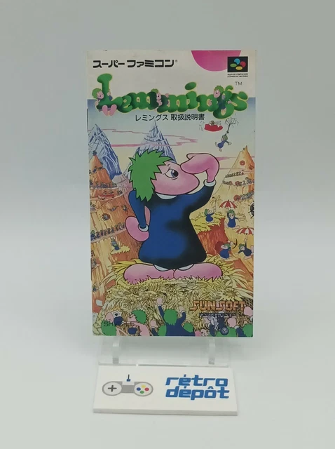 Notice Lemmings Nintendo Super Famicom / Jap / NTSC / Bon état