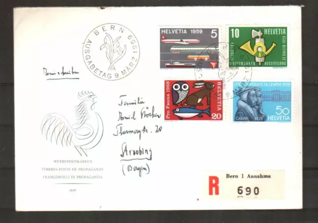 Schweiz FDC registered Michelnummer 668 - 671 (europa:32221)