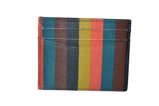 Paul Smith Principal Hommes Bright Stripe Credit Card Holder Tout Neuf