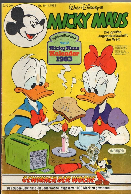 Micky Maus   Sie Wählen  1 Heft. aus 1983  ab 5 auktionen portofrei