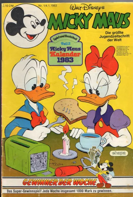 Micky Maus   Sie Wählen  1 Heft. aus 1983  ab 5 auktionen portofrei