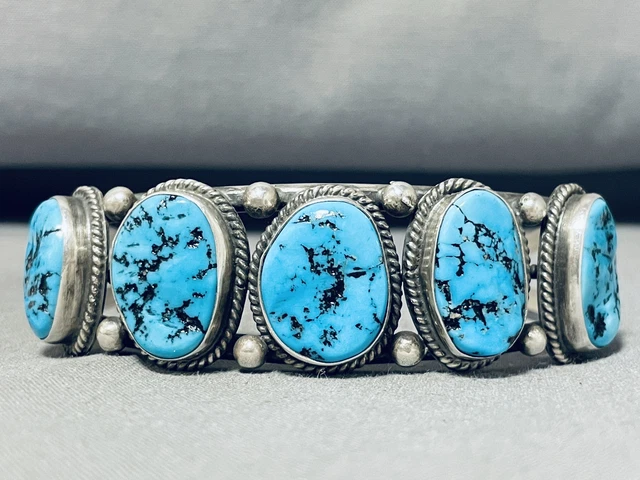 Laynall Benally Turquoise Center Sterling Studs main image 1
