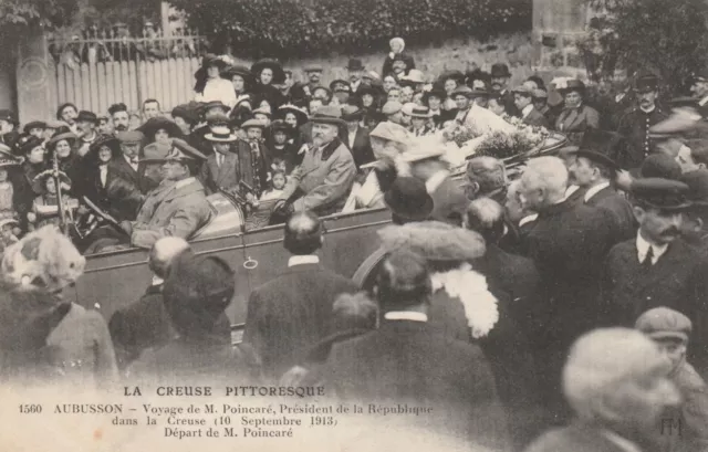 CPA 23 AUBUSSON - Voyage de M. Poincaré Président de la République - Creuse 1913