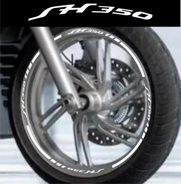 LISERETS JANTES pour HONDA SH 350 STICKERS SCOOTER kit pour 2 jantes 40 couleurs