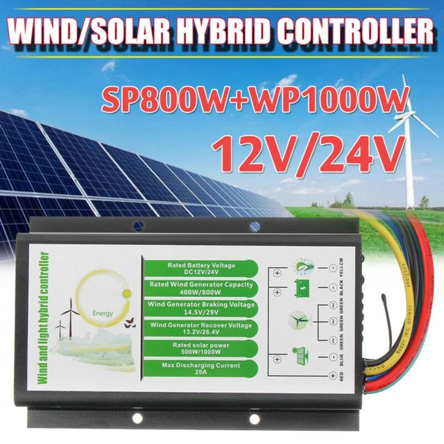 Regolatore carica solare turbina eolica 12 V24 V 1000 W impermeabile
