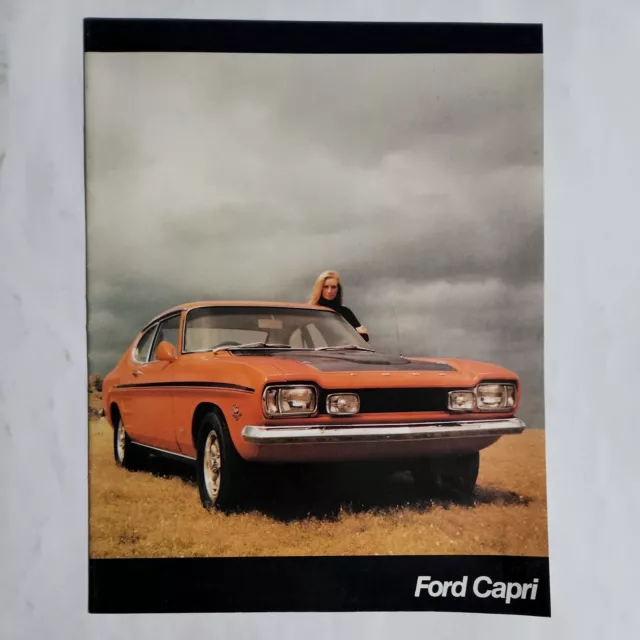 FORD CAPRI GT/V6 XL & DELUXE Original Vintage Advertising Sales Specs Brochure