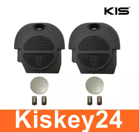 2x Boîtier Clé pour Nissan Almera Micra X-Trail+4x Bouton+2x Batterie