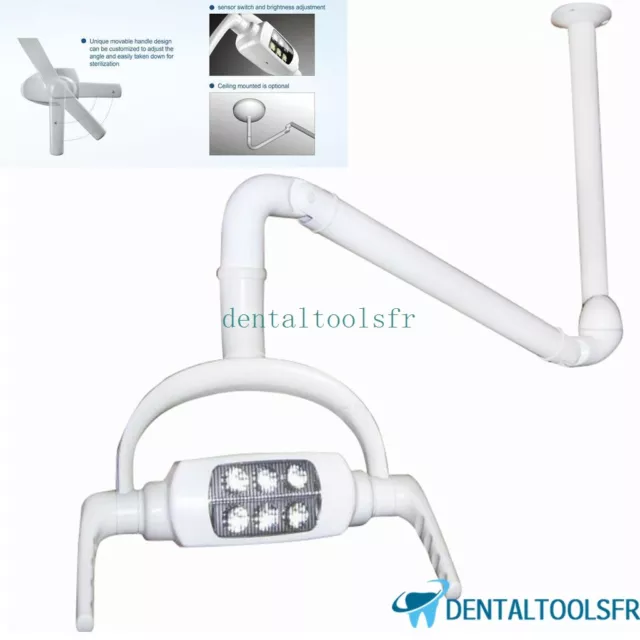 Dentaire 6 LED Oral lampe scialytique dentaire plafonnier eclairage dentiste CE