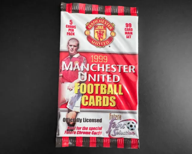 1999 Futera Fans Selection Manchester United Soccer Trading Cards Sealed Pack