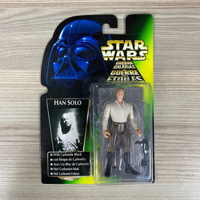 Han Solo Mit Carbonite Block Star Wars Figur Kenner Power Of The Force Grün
