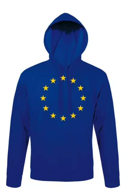 Youth Designz Herren Hoodie EU Flagge Pullover Print Logo Sterne Europa USA NATO