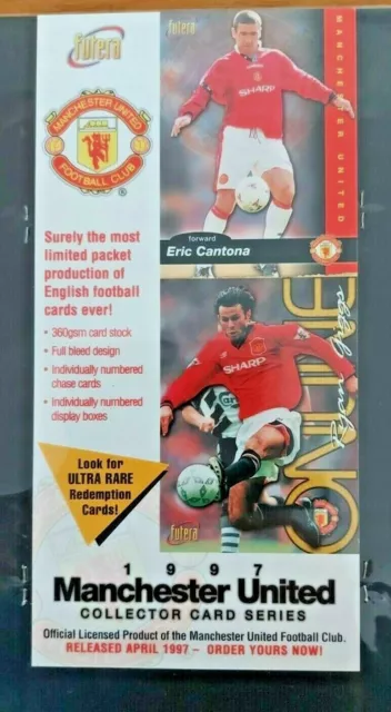 Futera Fans Selection 1997 Manchester United PROMOTIONAL RELEASE CARD