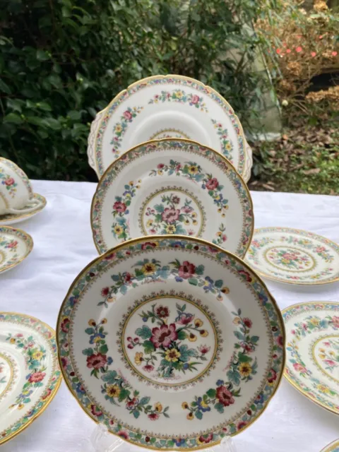 Coalport Ming Rose SET OF  Plates: 1 bread, salad , 5 tea., 2 teacups saucers