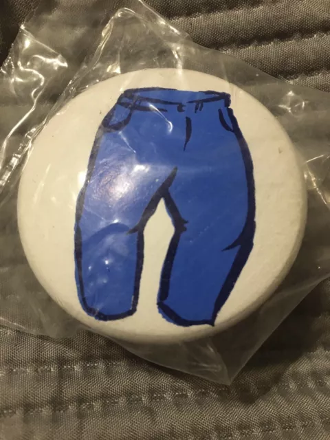 White Wooden Organizational Dresser Drawer Knob 2” Round Blue Pants