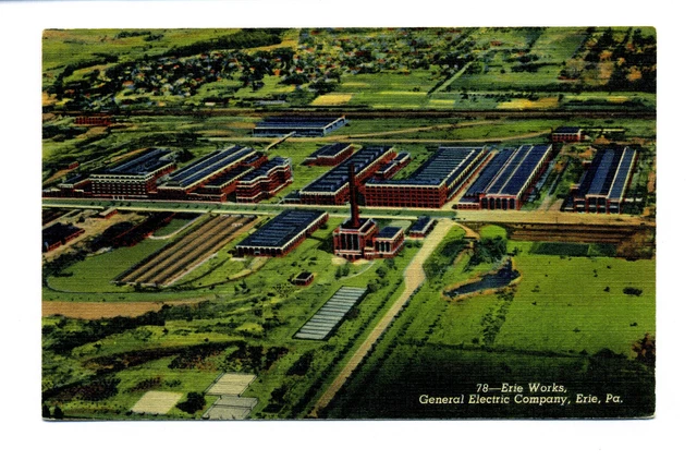Erie Works General Electric Company Erie Pennsylvania PA Curteich postcard