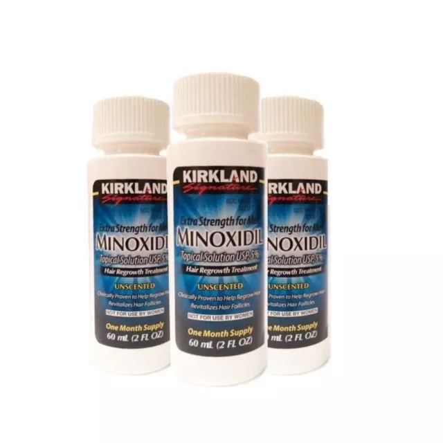 Kirkland Minoxidil 5% Extra Strength Men Hair Regrowth Solution 3 Month Supply
