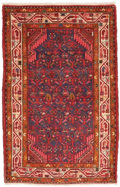 Purple Tribal Geometric Vintage 2'9X4'3 Small Oriental Rug Bedroom Decor Carpet