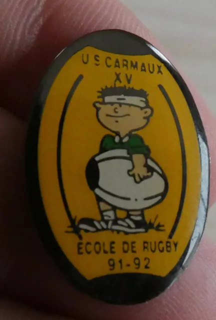 Pin's Sport Club Rugby Xv Us Carmaux Ecole De Rugby 91 - 92