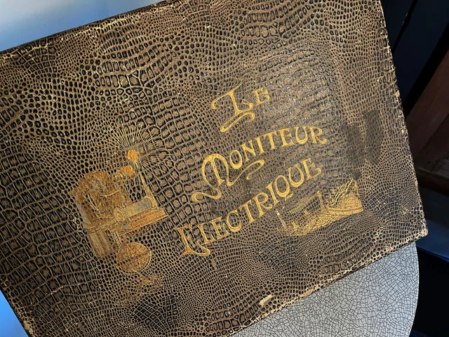 Jeu De Société Vintage 1920 - Le Moniteur Électrique - Questions/Réponses - Bois