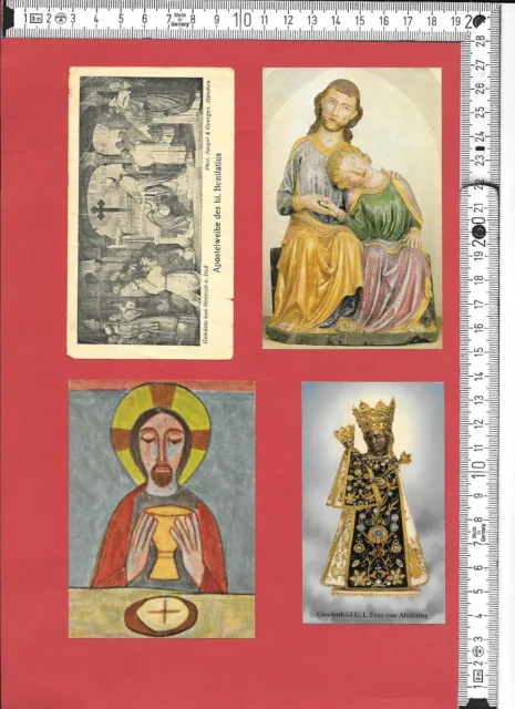 4 alte Heiligenbilder (Devotionalien) / [ 1687-1690 ] X462