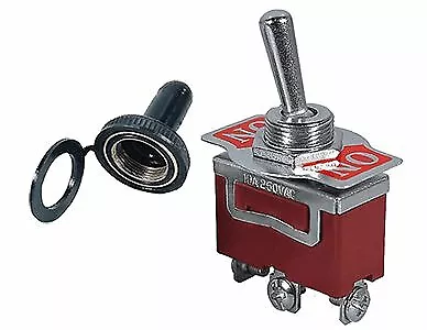 Heavy-Duty Toggle Switch with Rubber Boot SPDT Center Off 20 Amp