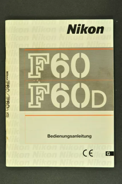 Nikon F 60, F 60D Bedienungsanleitung in Deutsch